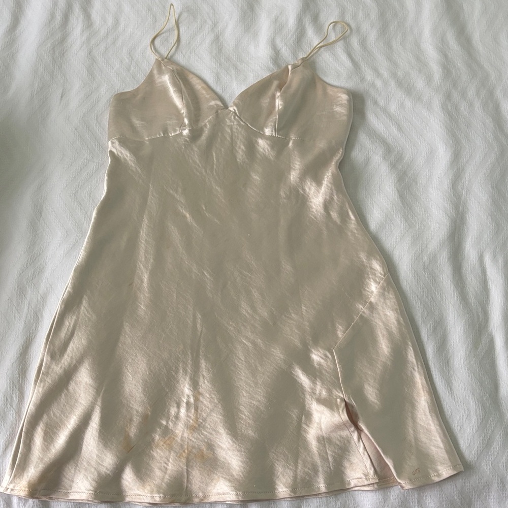 Princess Polly Satin Cream Chemise